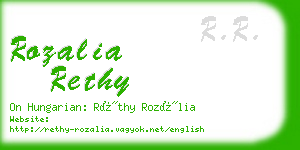 rozalia rethy business card